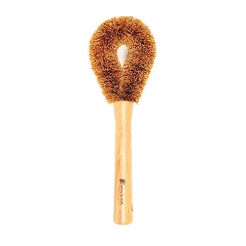 Image of Wild & Stone | Coconut Fibre Dish Brush | Scrubbing Brush With Handle | Sustainable Washing Up Brush | Eco Cleaning