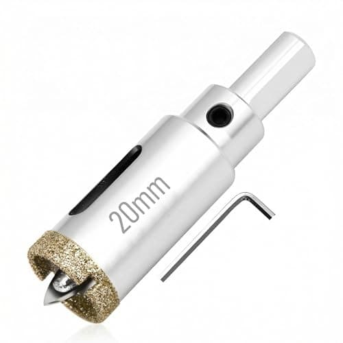 Image of 20mm Diamond Drill Bit with Center Pilot Hole, Diamond Hole Cutter Hole Saw for Tile Glass Porcelain Marble Ceramic Granite, Professional Cutting Tool for Wet or Dry Drilling Applications
