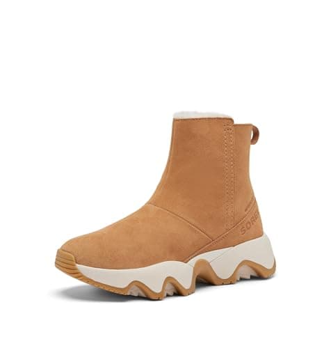 Image of Sorel Womens Kinetic Impact Short Wp Fashion Boot, Tawny Buff Gum 17, 6 UK