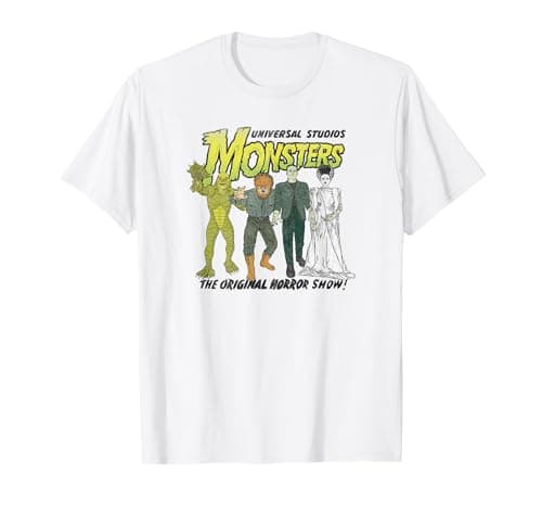 Image of Universal Monsters The Original Horror Show! Group Poster T-Shirt