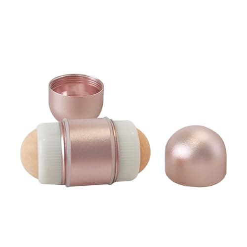 Image of OSOLADY Volcanic Stone Oil Absorbing Roller Stick Oil Control and Facial Massage Tool for Face, Dual Facial Roller Aluminum Alloy Handle Portable Skincare Device for Women