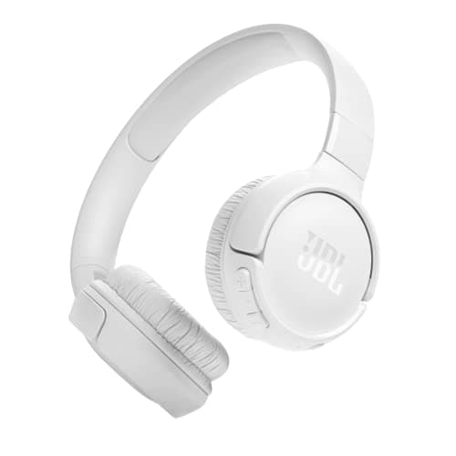 Image of JBL Tune 520 BT Wireless On-Ear Headphones with JBL Pure Bass Sound, Bluetooth 5.3, Hands-Free Calls and 57-Hour Battery Life, White