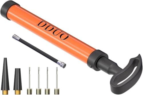 Image of DDUO Portable Ball Pump Air Pump Inflator Pump Kit with Needle Nozzle Hose, Hand Pump - Football Pump for Basketball Football Volleyball Swim Yoga ball pump Balloon pump