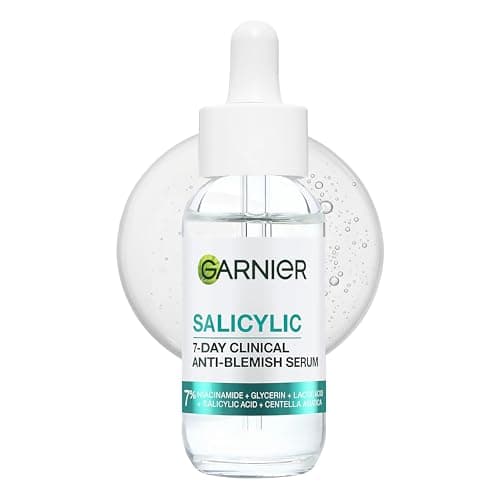Image of Garnier Pure Active Salicylic 7-Day Clinical Anti-Blemish Serum, Reduces blemishes, Suitable for Sensitive Skin, Cruelty Free International & Vegan, 28ml