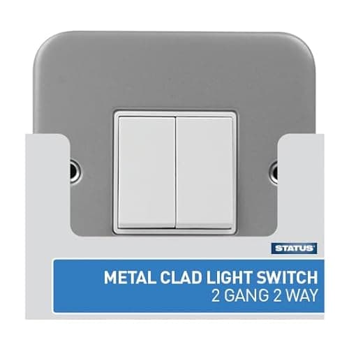 Image of STATUS: Metal Clad Light Switch (2 gang - 2 way) / S2G2WMCLSX5