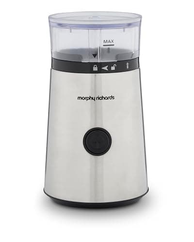 Image of Morphy Richards Electric Coffee Grinder, One Touch Control, 60g Bean Capacity, Spice & Herbs, Removable Grind Cup, Stainless Steel Body & Chopping Blade 150W, 210252