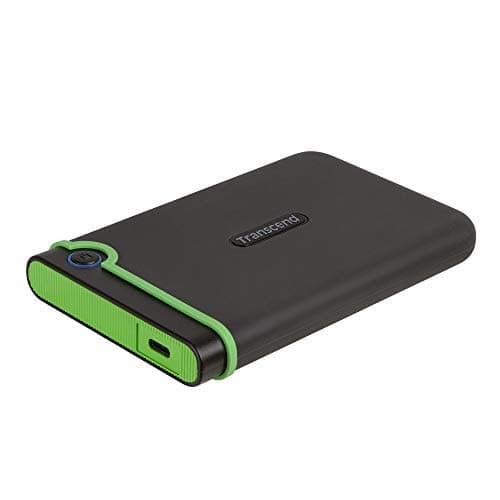 Image of Transcend StoreJet 25M3C 2TB Rugged Portable Hard Drive, Military Grade Shockproof, USB-C 3.1 Portable HDD for PC, Mac & Laptop, Iron Grey TS2TSJ25M3C