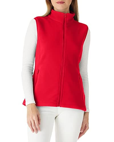 Image of Outdoor Ventures Women's Fleece Vest, Polar Zipper Vest Outerwear Ladies Soft Sleeveless Coat Gilet with Pockets for Fall & Winter(Red,XXL)