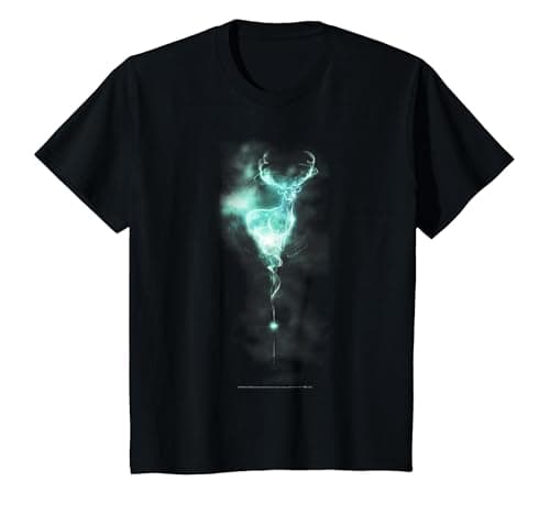 Image of Harry Potter Stag Patronus Mist T-Shirt, Youth, Black, Small