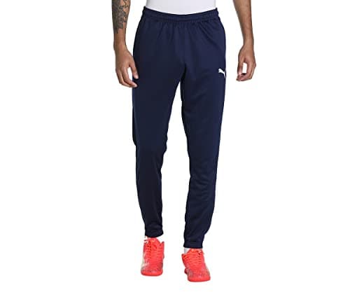 Image of PUMA Unisex Teamrise Poly Training Football Pants, Peacoat-puma White, L UK