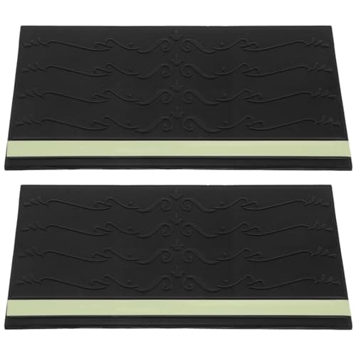 Image of Abaodam 2pcs Robot Vacuum Ramp Cushion Curb Ramp Glow in The Dark Guidance Nonslip Rubber Transition Mat for Home Environment Doorway Steps Maintenance