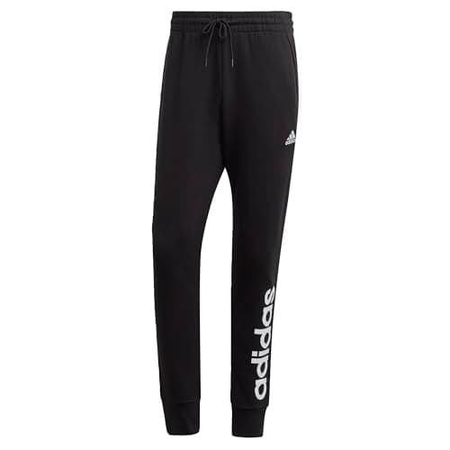 Image of adidas Men's Essentials French Terry Tapered Cuff Branded Pants, Black, 4XL