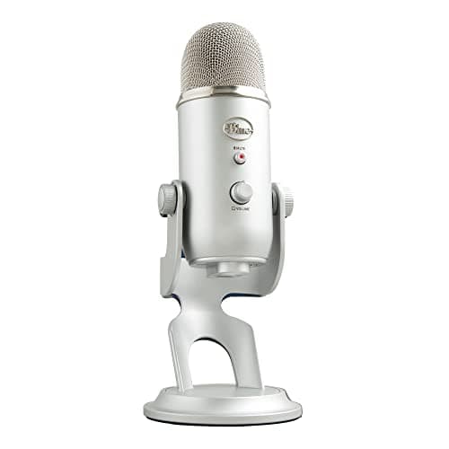 Image of Logitech for Creators Blue Yeti USB Microphone for Recording, Streaming, Gaming, Podcasting on PC and Mac, Condenser Mic for Laptop or Computer with Blue VO!CE Effects, Adjustable Stand - Silver