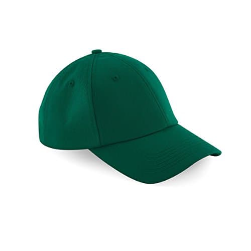 Image of Beechfield Unisex Authentic 6 Panel Baseball Cap (Pack of 2) (One Size) (Bottle Green)