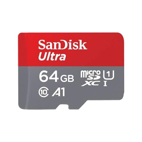 Image of SanDisk 64GB Ultra microSDXC card + SD adapter up to 120 MB/s with A1 App Performance UHS-I Class 10 U1