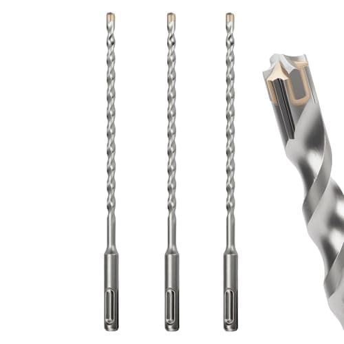 Image of MOXPIFY 7mm Masonry Drill Bit 210mm Long, Hammer SDS Drill Bit for Reinforced Concrete, Brick Walls, SDS Plus Shank (7mm x 210mm x 3)
