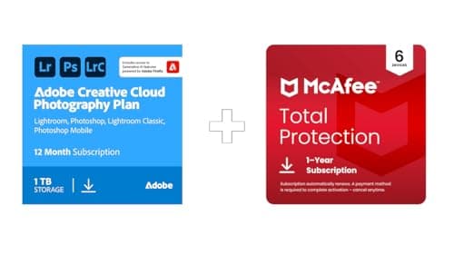 Image of Adobe Creative Cloud 1 TB & McAfee Total Protection 2025 |6 Devices | 12 Months | Digital download | 2025 | Activation Code by email