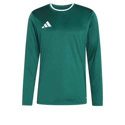 Image of adidas Men's Entrada26 Long Sleeve Jersey, Team Dark Green/White, L