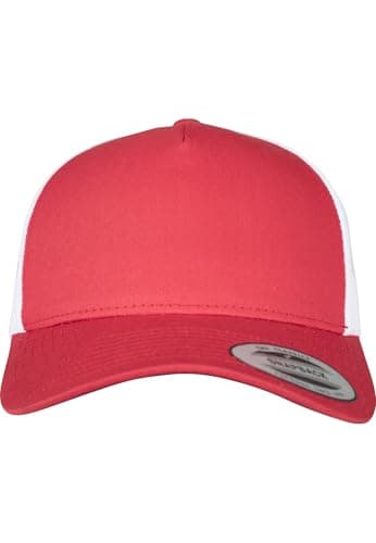 Image of Flexfit 5-Panel Retro Trucker 2-Tone Cap Kape, red/Wht, one Size