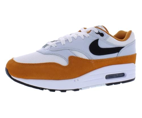 Image of Nike Air Max 1 Men's Shoes (FN6952-101, White/Monarch/Pure Platinum/Black), White/Monarch/Pure Platinum/Black, 12 UK