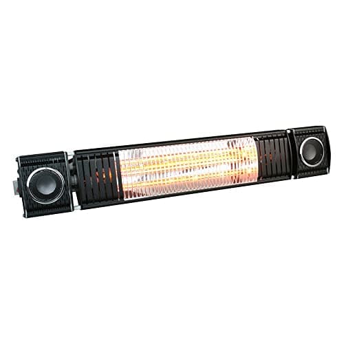 Image of Litecraft 2000 Watt Wall Mounted Outdoor IPX5 Rated Radiant Patio Heater - Black