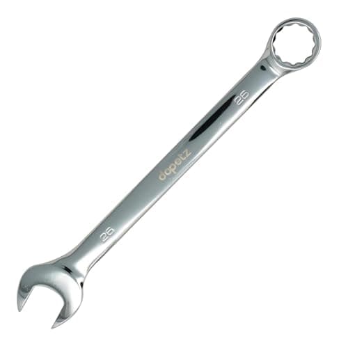 Image of Dapetz ® 26mm Combination Spanner Fixed Head Open End Ring Wrench Mirror Polished Chrome Vanadium Steel Metric Hand Tool Heavy Duty