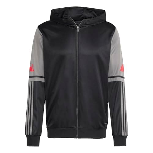 Image of adidas Men's SQUADRA25 HOODY black/team grey four/pure ruby, XS