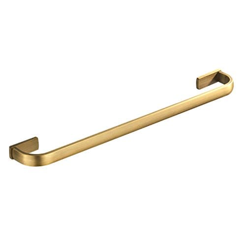 Image of Flybath Towel Rail Bar Single Layer Brass Antique Holder Wall Mounted 57 CM, Brushed Brass