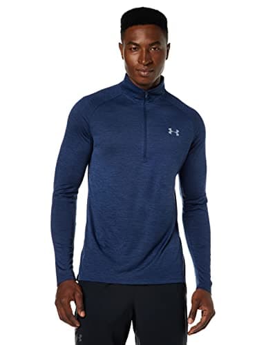 Image of Under Armour Men's Tech 2.0 1/2 Zip-up Long Sleeve T-shirt Sweatshirt, Academy Blue (409)/Steel, 3XL Tall