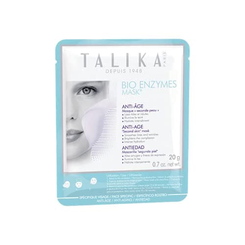 Image of Bio Enzymes Mask Anti-Aging - Talika - Anti-Aging Face Mask - Biocellulose mask for mature skin - Anti-wrinkle mask - Second skin effect mask