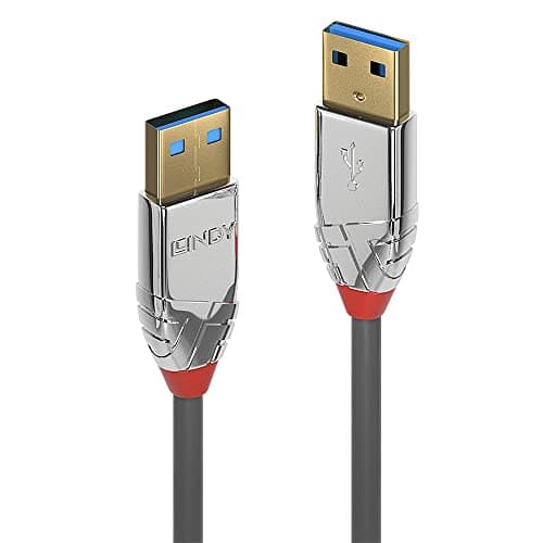 Image of LINDY 36627 2m USB A USB A Male Grey USB cable - USB Cables (2 m, USB A, USB A, 3.0 (3.1 Gen 1), 5000 Mbit/s, Grey)