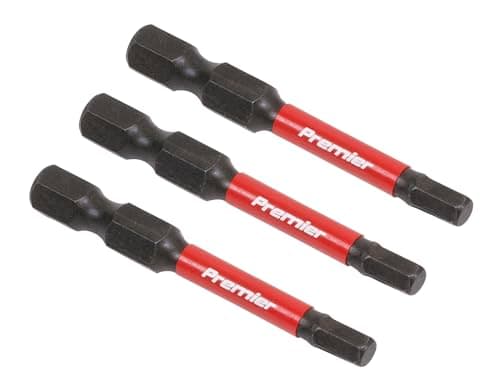 Image of Sealey 3pc 50mm Hex 4mm Impact Power Tool Bit Set - AK8237