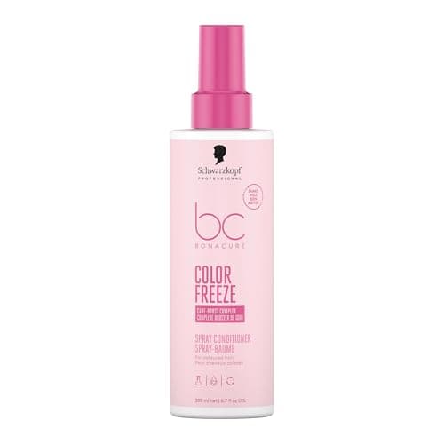 Image of Schwarzkopf Professional Bonacure Color Freeze Spray Conditioner For Porous Color Treated Hair Vegan Care Complex pH 4.5 Improved Elasticity Zero Fade Long Lasting Color Vibrancy Detangling 200 ml