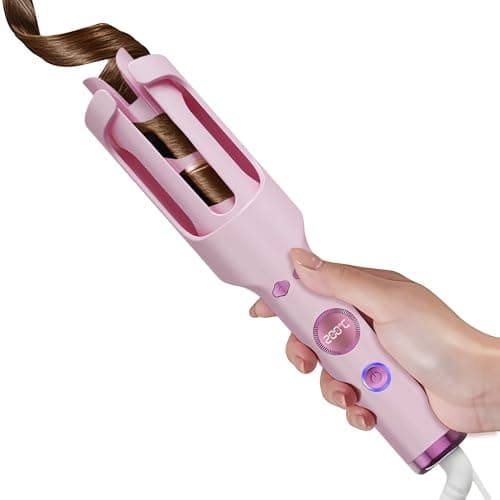 Image of IGEAIIE ElanCurl Pro Automatic Rotating Curling Iron, Hair Curler for Beach Waves, Cool Air, 300M Ionic, T-Gloss Coating, Anti-Scald, Tangle-Free, Dual Voltage, UK Plug, 30mm