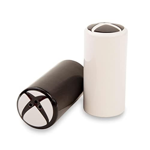 Image of Ukonic FOOD_SHAKER Set of 2, Xbox Logo Ceramic Salt and Pepper Shakers