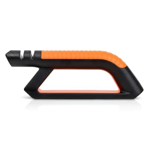 Image of All-in-1 Knife and Garden Tool Blade Sharpener, Sharpening and Honing Shears, Secateurs, Lawn Mower Blade, Axe, Pruner, Scissors, Outdoor and Kitchen Knives Non Slip Handle