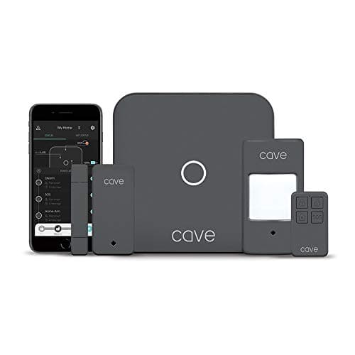 Image of Veho Cave Smart Home Wireless Security Alarm System Starter Kit with Hub/ Motion Sensor/ Contact Sensor/ Remote Control with Smartphone App for iOS And Android (VHS-001-SK)