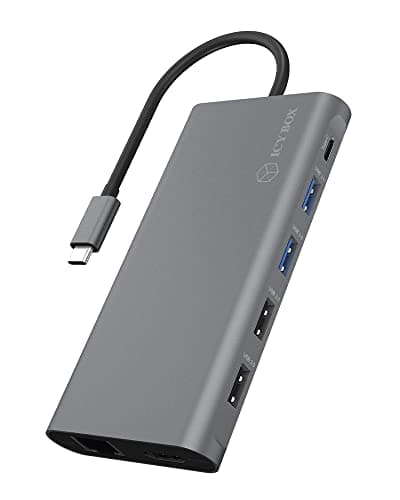 Image of ICY BOX USB-C Docking Station (11-in-1) Triple Monitor 2 HDMI and 1 DP , Laptop Docking Station with Dual HDMI + DisplayPort (4 USB Ports, Gigabit Ethernet, 100W PD), IB-DK4050-CPD