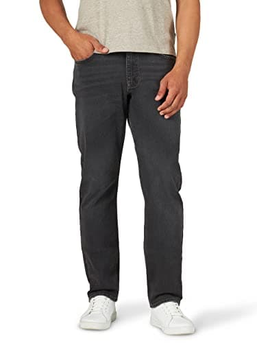 Image of Wrangler Authentics Men's Athletic Fit Stretch Jean, Black Charcoal, 32W x 34L