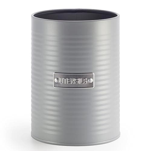 Image of EHC Space Saving Cooking Utensil Holder For kitchen, Grey, 1 Litre, Dia11.5 x H15cm