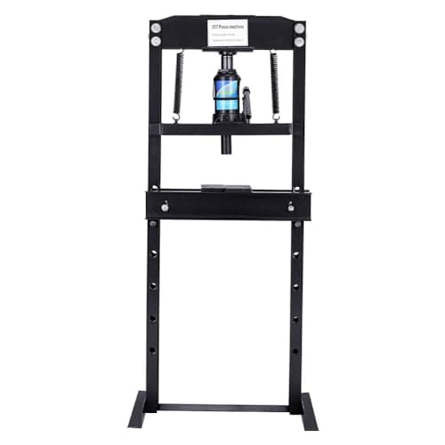 Image of DKIEI 20 Ton Hydraulic Press, Hydraulic Floor Workshop Press, Height Adjustable, Up to 790mm Working Range, Heavy Duty Standing Press for Workshop Garage(Black)