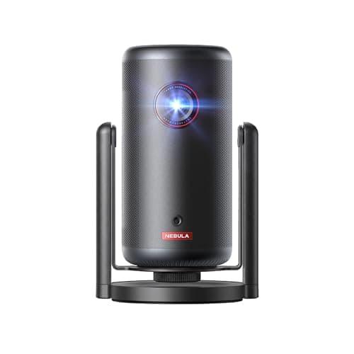 Image of NEBULA Capsule 3 1080p Mini Projector with Stand, Official Google TV & Built-In Netflix, 200 ANSI-Lumen, Dolby Digital, 120-Inch Display, Built-in Battery with 2.5 Hours of Playtime