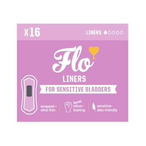 Image of Flo Sensitive Bladder Bamboo Liners – Discreet, Ultra-Thin, Hypoallergenic - Light Incontinence, Odour Control Protection - 16 Liners