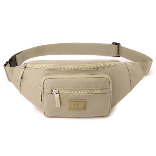Image of Bumbags for Ladies Bum Bag Fanny Pack Men Women Waist Pack Lightweight Adjustable for Running Walking Hiking Jogging (Khaki)