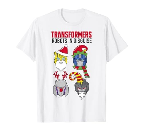 Image of Transformers Christmas Group Shot Dress Up Disguise T-Shirt