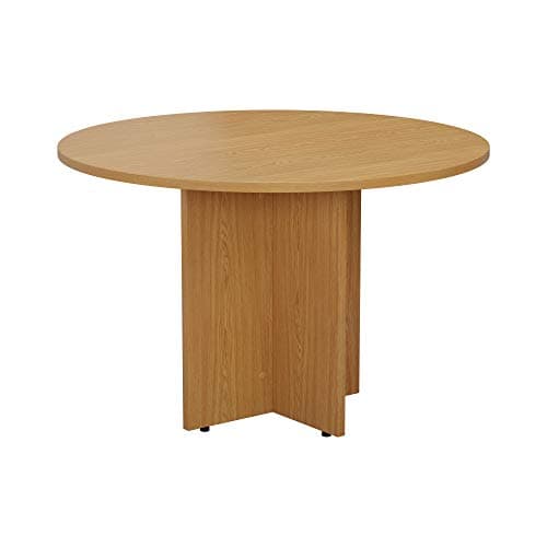 Image of TC Group - 1100mm Circular Meeting Table - Oak