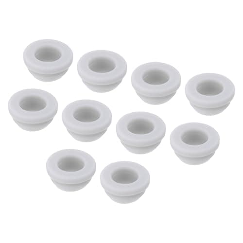 Image of sourcing map 10Pcs Snap Rubber Grommet Plug Mount Dia 11mm ID 8mm Narrow Groove Width 2mm Seal Anti-Scratch for Electrical Box Cable Pipes Grey