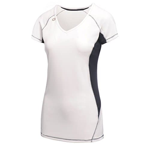 Image of Regatta Women's Regatta Women'S Beijing T-Shirt Regular Fit Short Sleeve T - Shirt,White (White/Navy 052),8 UK(34 EU)