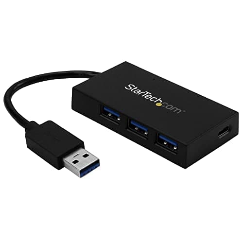 Image of StarTech.com 4 Port USB 3.0 Hub - USB Type-A Hub with 1x USB-C & 3x USB-A Ports (SuperSpeed 5Gbps) - USB Bus Powered - USB 3.1 Gen 1 Adapter Hub - Portable/Laptop USB Hub (HB30A3A1CFB)