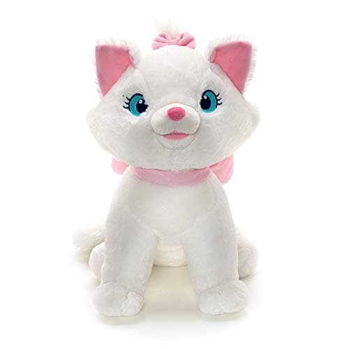 Image of Disney Store Official Marie Medium Soft Toy for Kids, The Aristocats Kitten, 32cm/12”, Plush Cuddly Classic Character, Pampered White Cat with Embroidered Details and Soft Feel Finish
